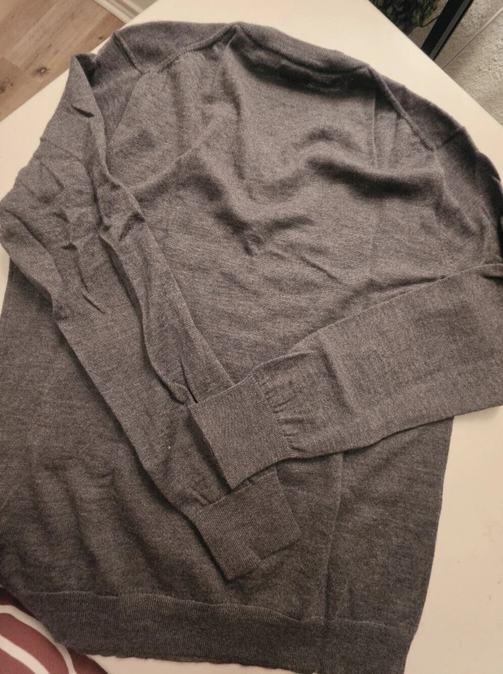 J. Crew Classic V-Neck Merino Sweater in Gray